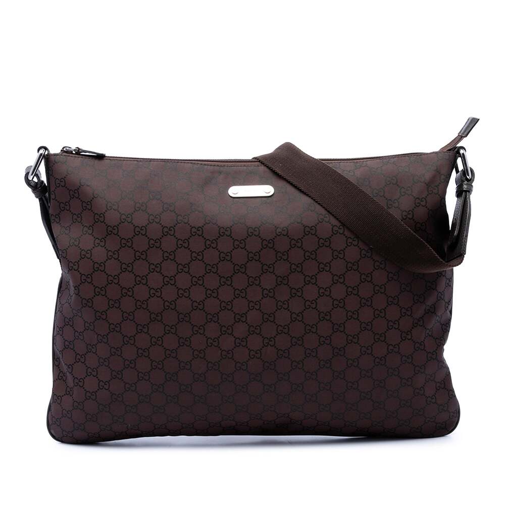 Gucci Zip Top Messenger Bag Gg Coated #326669G72B